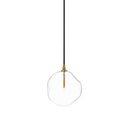 Glass Globe Pendant - Burnished Brass