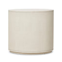 Amelia Oval Nightstand - Ivory Painted Linen
