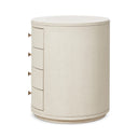 Amelia Oval Nightstand - Ivory Painted Linen