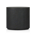 Amelia Oval Nightstand | Black Linen | Overstock