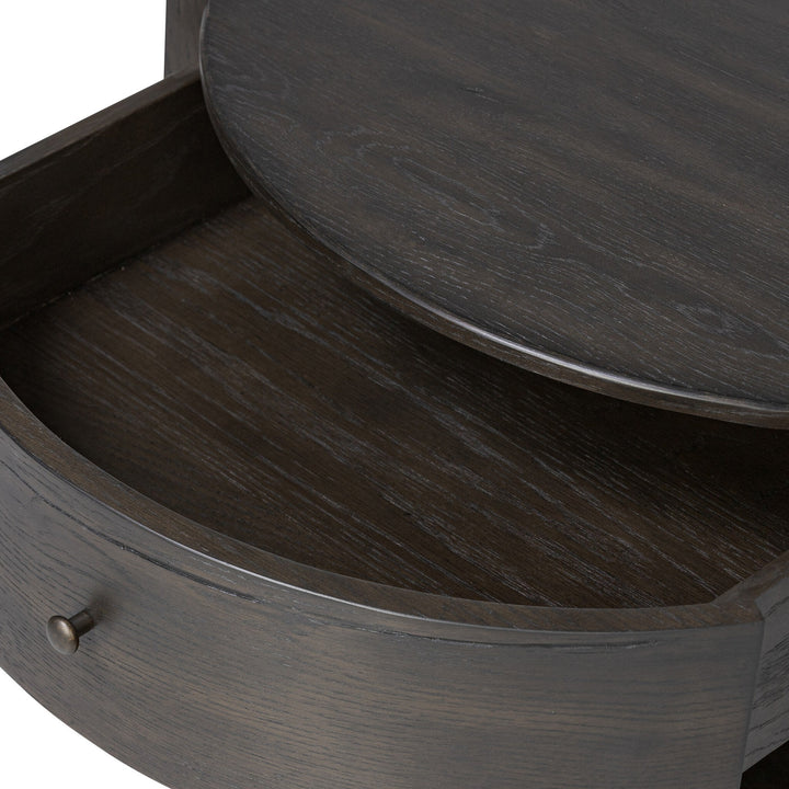 Bode Nightstand - Smoked Black Veneer
