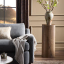 Tycho Pedestal - Brown Oak Veneer | 30"