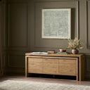Noah Rotating Desk - Aged Smoked Oak Resawn