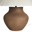 Parma Table Lamp - Textured Dark Sand Porcelain | Pleated Shade