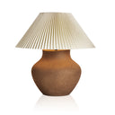 Parma Table Lamp - Textured Dark Sand Porcelain | Pleated Shade