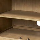Alessio Media Console - Aged Natural Oak Veneer