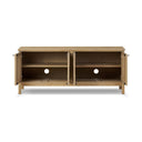 Alessio Media Console - Aged Natural Oak Veneer