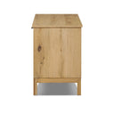 Alessio Media Console - Aged Natural Oak Veneer