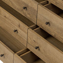 Grand 6 Drawer Dresser - Honey  Brown Oak Veneer
