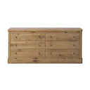 Grand 6 Drawer Dresser - Honey  Brown Oak Veneer