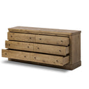 Grand 6 Drawer Dresser - Honey  Brown Oak Veneer