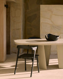 Canyon Outdoor Dining Table | Varnished Concrete | Light Grey | Oval
