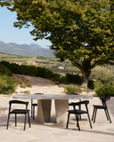 Canyon Outdoor Dining Table | Varnished Concrete | Light Grey | Oval