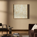 Ancestral II by Douglas Galloway - Vertical Grain White Oak Floater | 40" x 40"