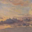 A Cloud Study - Sunset by John Constable - Vertical Grain White Oak Floater
