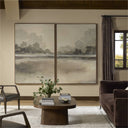 Reflections Diptych by Lauren Fuhr - Walnut Floater | 96" x 72"