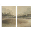Reflections Diptych by Lauren Fuhr - Walnut Floater | 96" x 72"