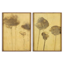 Lutare Diptych by Kelly Rogers - Rustic Walnut Floater | 54" x 40"
