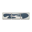 Organic Curves 3 Triptych by FH Art Studio - Rustic Walnut Floater | 120" x 30"