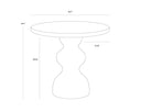 Raul Bistro Table - Travertine Look - Dune - 34"