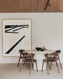 Elements Dining Table | Varnished Microcement | Off White | Round | 35" X 35"