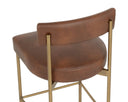 Seneca Counter Stool - Antique Brass - Bravo Cognac