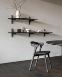 Pi Wall Shelf | Varnished Mahogany | Dark Brown | 1 Shelf | 66" X 14"