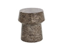 Brie End Table - Marble Look - Dark Emperador