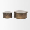Josephine Round Antique Gold Metal Box Set