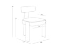 Horton Dining Chair - Warm Brown - Geralt Linen