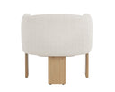 Trine Lounge Chair - Rustic Oak - Dove Cream