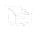 Orwell Swivel Lounge Chair - Cognac Leather