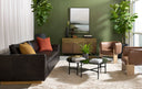 Trine Lounge Chair - Rustic Oak - Vintage Camel Leather