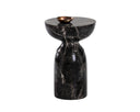 Goya End Table - Marble Look - Black