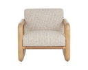 Nubo Lounge Chair - Noah Ecru / Nubuck Tan Leather