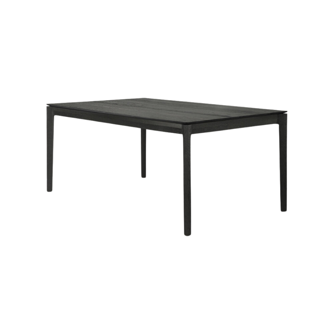 Bok Extendable Dining Table - Varnished Oak - Black