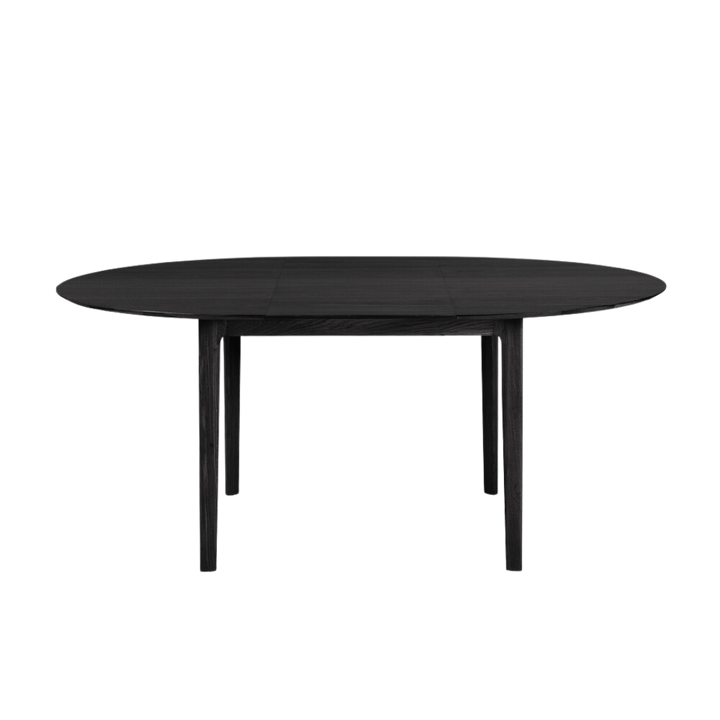 Bok Extendable Dining Table - Varnished Oak - Black - Round