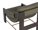 Rafferty Lounge Chair - Brown - Ludlow Dark Olive Leather