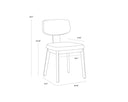 Rickett Dining Chair - Weathered Oak - Dove Cream