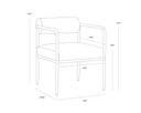 Ajani Dining Armchair - Tan Leather