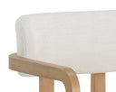 Madrone Dining Armchair - Rustic Oak - Heather Ivory Tweed