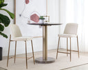 Zeke Counter Stool - Antique Brass - Bergen Ivory