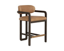 Madrone Counter Stool - Brown - Ludlow Sesame Leather