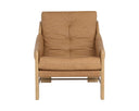 Rafferty Lounge Chair - Rustic Oak - Ludlow Sesame Leather
