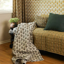Izna Olive on White Pillow