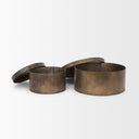 Josephine Round Antique Gold Metal Box Set