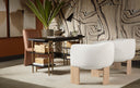 Trine Lounge Chair - Rustic Oak - Dove Cream