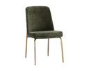 Zeke Dining Chair - Antique Brass - Bergen Olive
