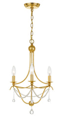 Metro 15.5'' Antique Gold Chandelier