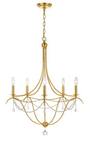 Metro 27.5'' Antique Gold Chandelier